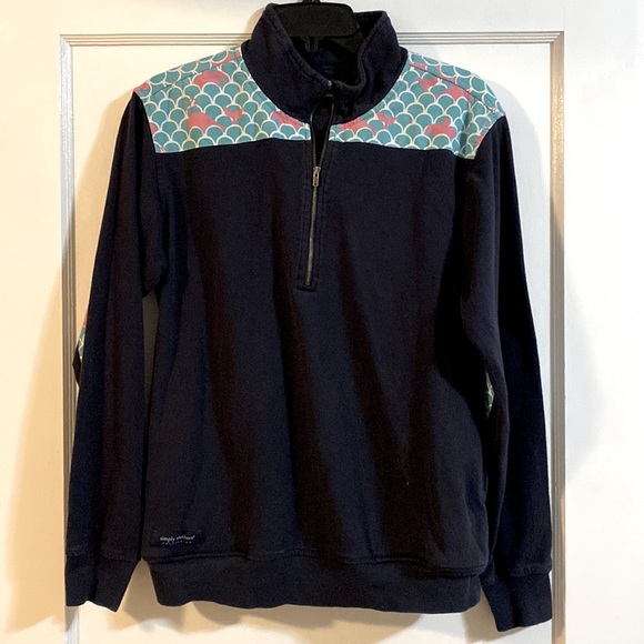 Simply Southern Tops - Simply Southern Whale and Mermaid Zippered Pullover- Size Small